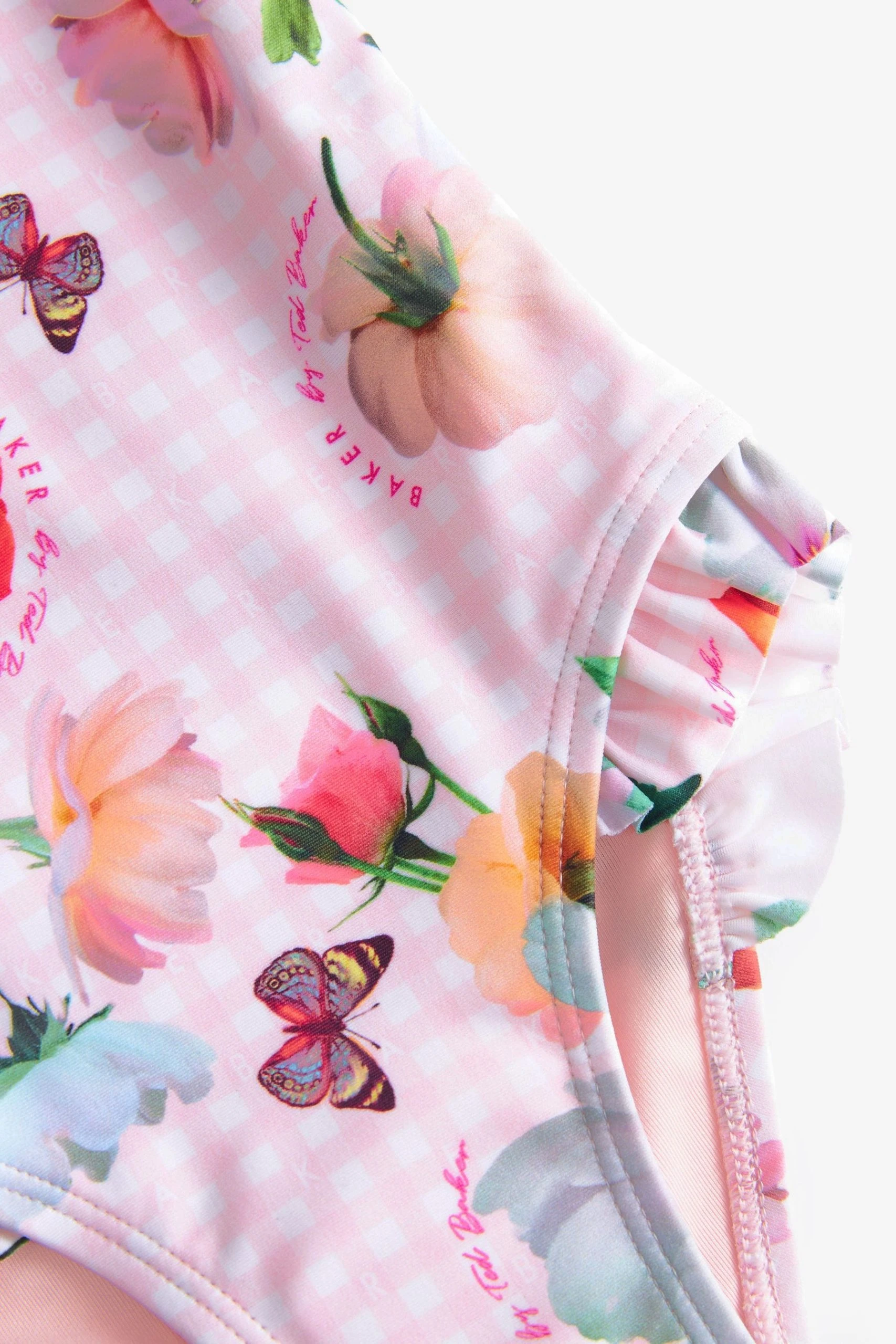 Baker By Ted Baker Pink Gingham Swimsuit 6 Baker By Ted Baker Pink Gingham Swimsuit - Image 4