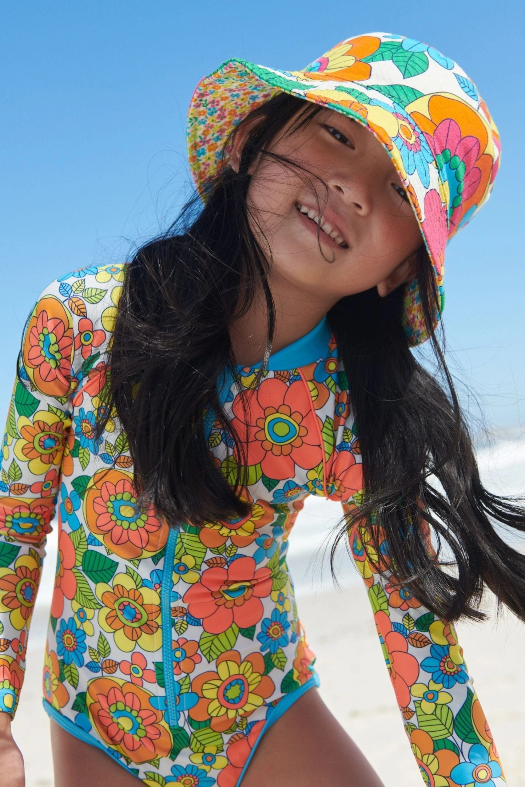 Little Bird By Jools Oliver Floral Longsleeve Swimsuit 5 Little Bird By Jools Oliver Floral Longsleeve Swimsuit - Image 3