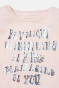 Angel & Rocket White Jessie Pink Rainbow Tie Side T-Shirt -Angel & Rocket Shop C92226s5