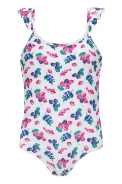 Sunuva Pink And White Summer Berries Swimsuit -Angel & Rocket Shop C94083s3