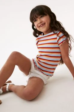 Next Short Sleeve Rib T-Shirt (3-16yrs) -Angel & Rocket Shop C99 736s3