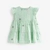 Next Green Check Embroidery Baby Dress (0mths-2yrs) -Angel & Rocket Shop CD0 306s