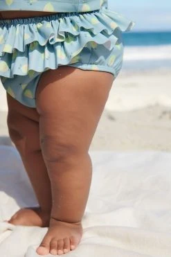 Next Mineral Blue Newborn 2 Piece Sunsafe Swim Set (0mths-3yrs) -Angel & Rocket Shop D00 169s4