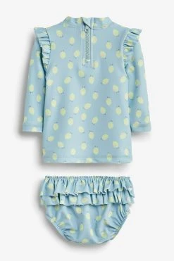 Next Mineral Blue Newborn 2 Piece Sunsafe Swim Set (0mths-3yrs) -Angel & Rocket Shop D00 169s6