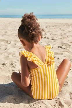 Next Yellow Frill Sleeved Swimsuit (3mths-7yrs) 10 Next Yellow Frill Sleeved Swimsuit (3mths-7yrs) -Angel & Rocket Shop D00 172s3