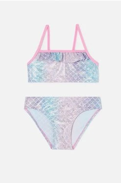 Angels By Accessorize Girls Purple Mermaid Bikini Set