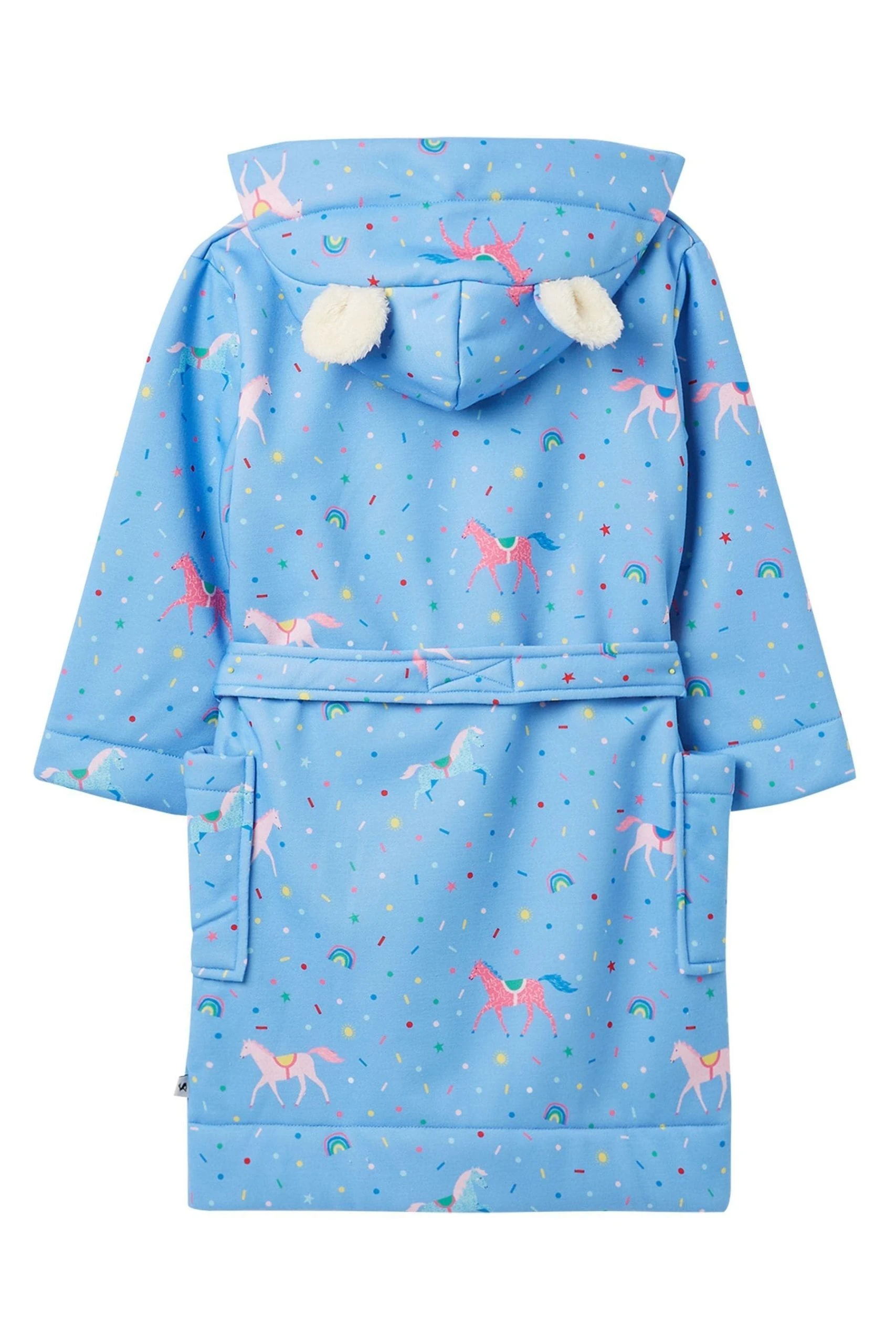 Joules Blue Starlight Fleece Lined Dressing Gown 4 Joules Blue Starlight Fleece Lined Dressing Gown - Image 2