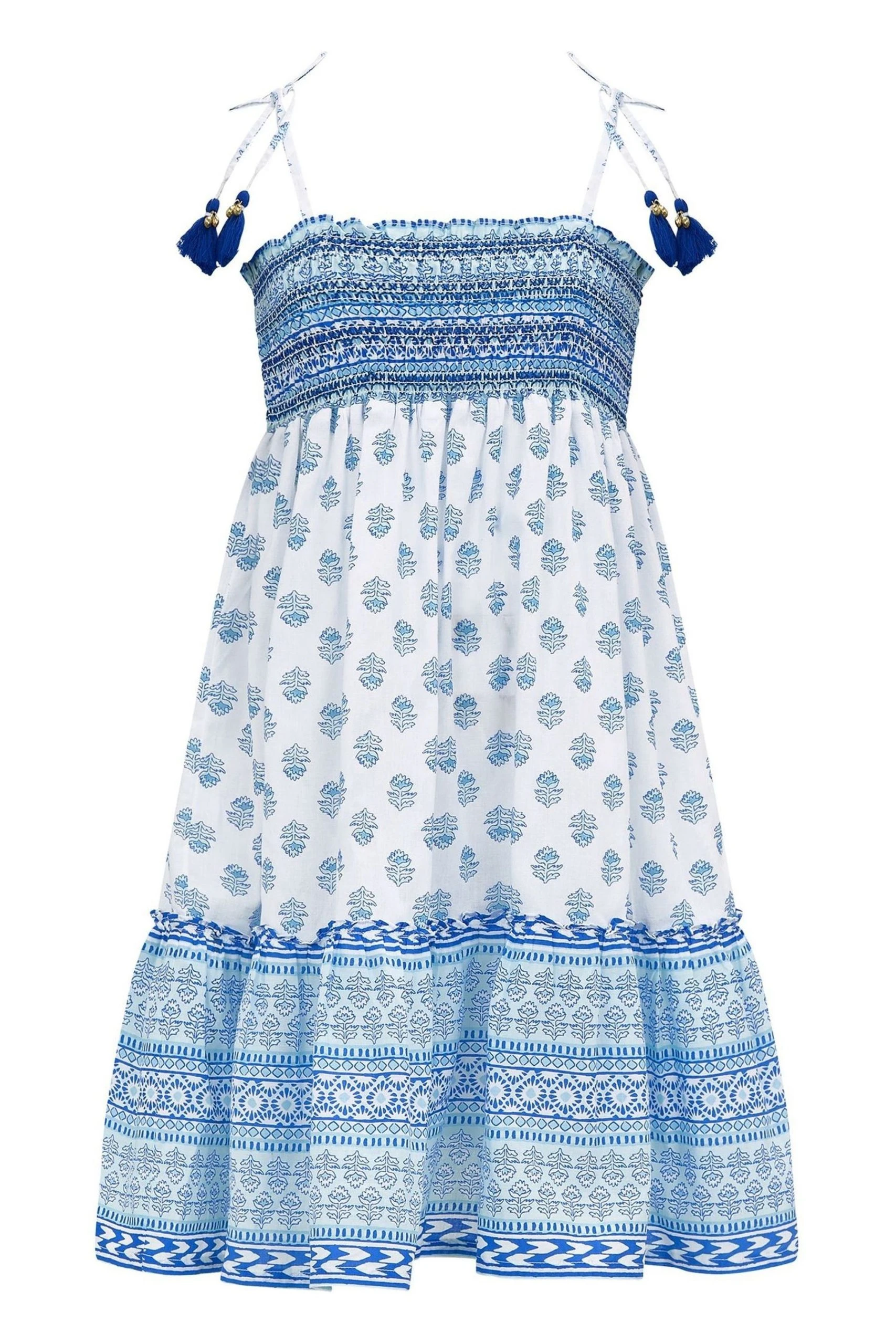 Sunuva Blue Sleveless Bell Midi Dress 5 Sunuva Blue Sleveless Bell Midi Dress - Image 3