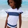 Sunuva White Ric Rac Rash Vest -Angel & Rocket Shop D04415s