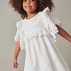 Next Cotton Broderie Ruffle Dress (3-16yrs) -Angel & Rocket Shop D06 353s