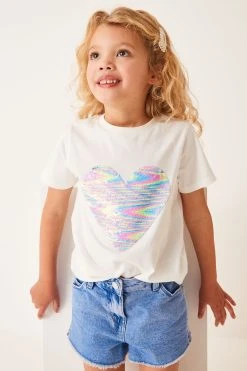 Next Short Sleeve Sequin T-Shirt (3-16yrs)