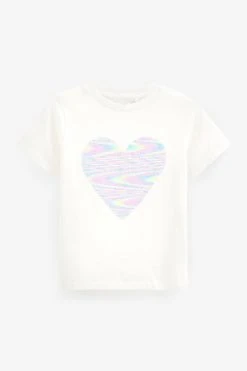 Next Short Sleeve Sequin T-Shirt (3-16yrs) -Angel & Rocket Shop D09 229s4