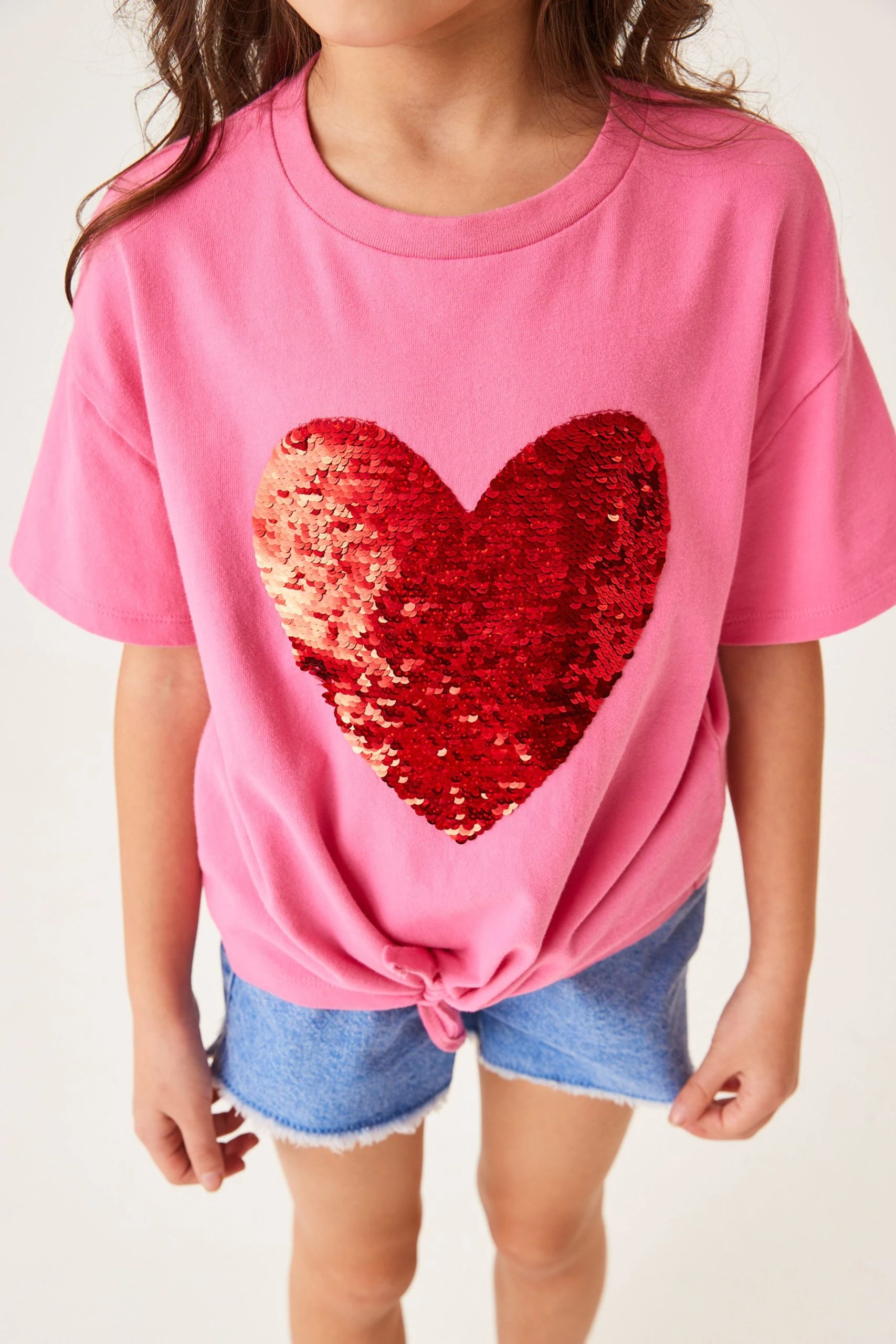 Next Short Sleeve Sequin T-Shirt (3-16yrs) 5 Next Short Sleeve Sequin T-Shirt (3-16yrs) - Image 3