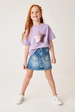 Next Short Sleeve Sequin T-Shirt (3-16yrs) -Angel & Rocket Shop D09 233s3