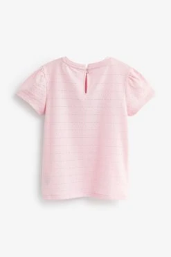 Next Pink Embroidered Floral T-Shirt (3-16yrs) -Angel & Rocket Shop D09 235s5