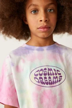 Next Pink/Purple Boxy Tie Dye Cosmic T-Shirt (3-16yrs) -Angel & Rocket Shop D09236s4
