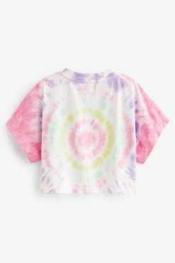 Next Pink/Purple Boxy Tie Dye Cosmic T-Shirt (3-16yrs) -Angel & Rocket Shop D09236s6
