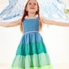 Monsoon Green Colourblock Shirred Beach Dress -Angel & Rocket Shop D14640s