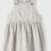 Lil Atelier Multi Daisy Pinafore Dress -Angel & Rocket Shop D15389s