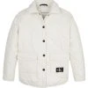 Calvin Klein Jeans Girls White Wide Quilted Overshirt -Angel & Rocket Shop D17868s