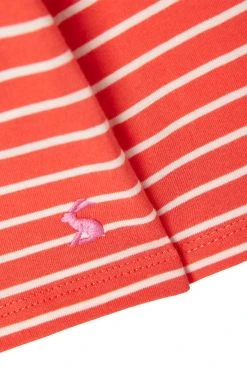 Joules Red Ava Long Sleeve Appliqué Artwork T-Shirt -Angel & Rocket Shop D24969s4