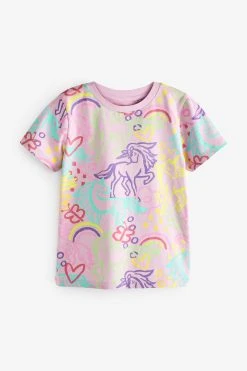 Next Lilac Unicorn T-Shirt (3-16yrs)