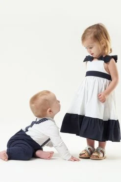 Angel & Rocket Blue Classic Bow Dress -Angel & Rocket Shop D28907s3