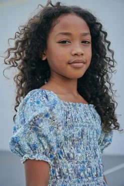 Next Shirred Puff Sleeve Top (3-16yrs) -Angel & Rocket Shop D34 521s3