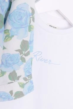 River Island Blue Floral Shacket Three Piece Set -Angel & Rocket Shop D34454s5