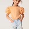 Next Broderie Puff Sleeve T-Shirt (3-16yrs) 1 Next Broderie Puff Sleeve T-Shirt (3-16yrs) -Angel & Rocket Shop D34518s