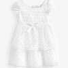 River Island Girls White Lace Tierred Waisted Dress -Angel & Rocket Shop D35842s