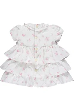 Emile Et Rose Pink Ditsy Print Dress With Layered Skirt And Pants -Angel & Rocket Shop D41193s3