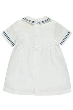 Emile Et Rose White Linen Sailor Dress Set -Angel & Rocket Shop D41201s3