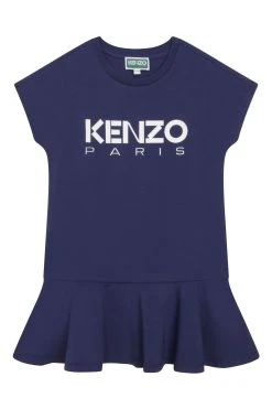 KENZO KIDS Paris Logo Peplum Dress