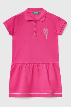 Benetton Pink Collared Tennis Dress