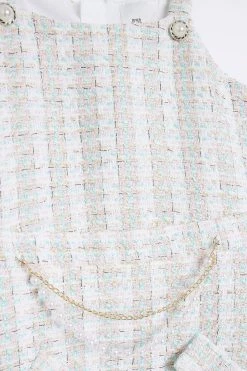 River Island Girls Cream Boucle Pinny Dress -Angel & Rocket Shop D43703s4