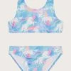 Monsoon Blue Marble Unicorn Bikini Set With Recycled Polyester -Angel & Rocket Shop D47 421s