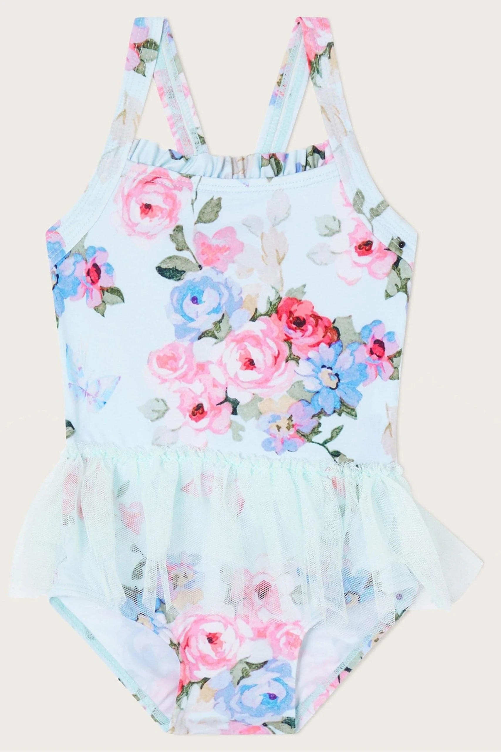 Monsoon Baby Green Posey Floral Skirt Swimsuit 4 Monsoon Baby Green Posey Floral Skirt Swimsuit - Image 2