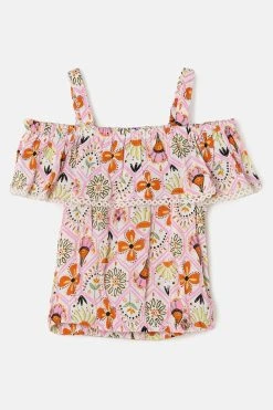 Angel & Rocket Eliza Natural Woven Top -Angel & Rocket Shop D48 037s4