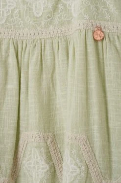Angel & Rocket Green Orla Embroidered Dress -Angel & Rocket Shop D48020s5