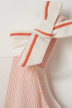 Angel & Rocket Orange Nala Stripe Scallop Tiered Dress -Angel & Rocket Shop D48021s6