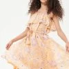Angel & Rocket Natural Emmie Bardot Print Dress -Angel & Rocket Shop D48036s