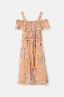 Angel & Rocket Natural Emmie Bardot Print Dress -Angel & Rocket Shop D48036s4