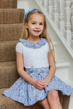 Trotters London Blue Liberty Print Danjo Willow Jersey Top