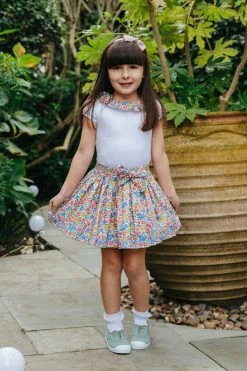 Trotters London Red Liberty Print Floral Annabelle Willow Jersey Top