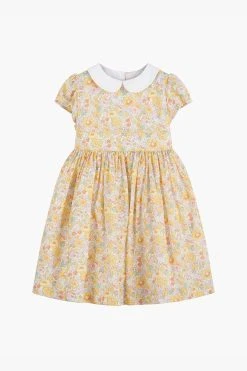 Trotters London Yellow Liberty Print Buttercup Betsy Cotton Dress -Angel & Rocket Shop D49352s6
