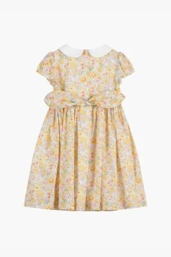 Trotters London Yellow Liberty Print Buttercup Betsy Cotton Dress -Angel & Rocket Shop D49352s7
