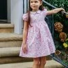 Trotters London Pink Rosie Smocked Dress -Angel & Rocket Shop D49356s