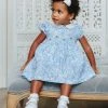 Trotters London Little Blue Rosie Smocked Dress -Angel & Rocket Shop D49370s
