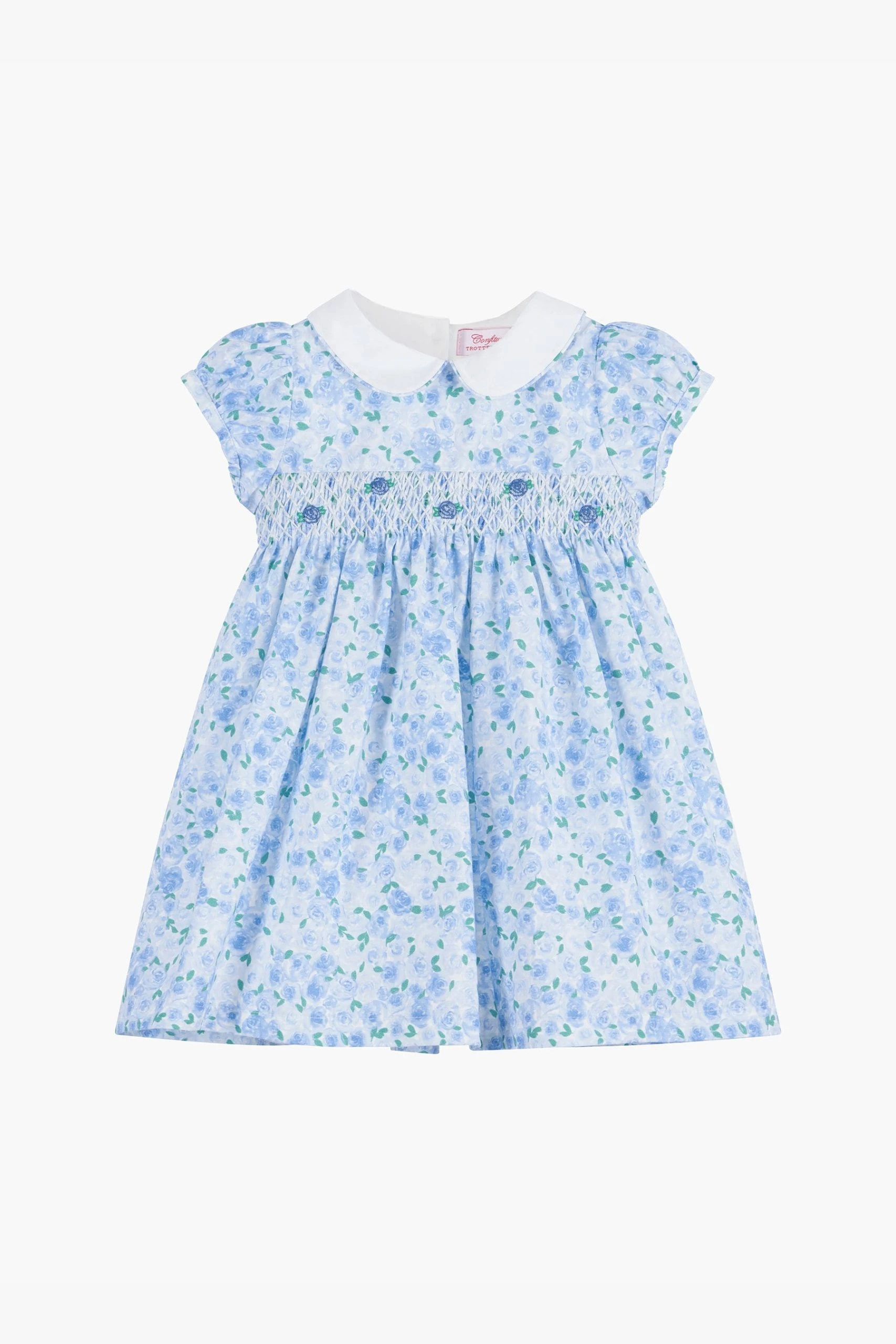Trotters London Little Blue Rosie Smocked Dress 4 Trotters London Little Blue Rosie Smocked Dress - Image 2